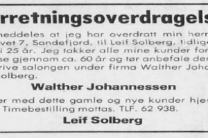 Bilde av Leif Solberg overtar etter Walther Johannessen